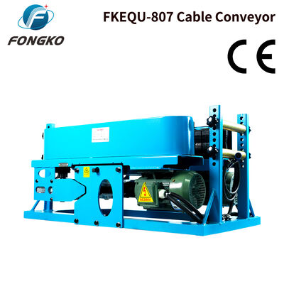 FONGKO FKEQU-807 Máquina Elétrica de Puxar Cabos Esteira de Borracha Transportador de Cabos para Instalação de Cabos de Energia e Fibra Óptica