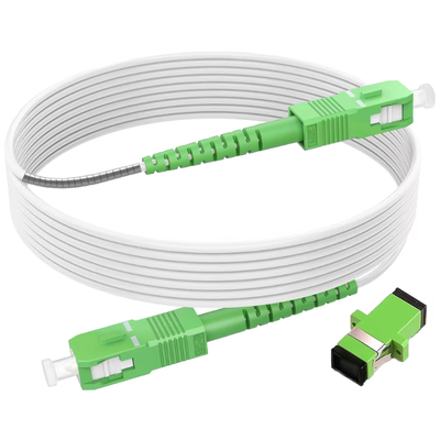 FONGKO 3m SC/APC Fibra óptica Cable Internet Fibra blindada Patch Cable OS2 Single Mode Fibra óptica Patch Cord