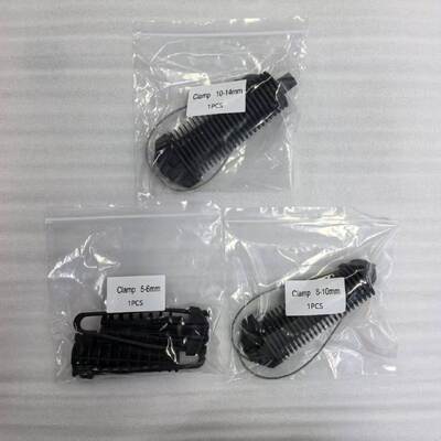 FONGKO FTTH Aperto de tensão de âncora de plástico para cabo de queda redonda 5-6mm 8-10mm 10-14mm Aerial Fiber Optic Cable Dead End Clamp