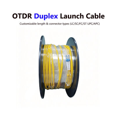 Cabo de Lançamento Duplex FONGKO OTDR LC UPC para LC UPC Monomodo G652D G657A Cabo de Extensão de Teste OTDR de Fibra