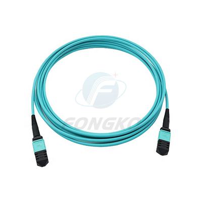 Fabricante profissional patchcord fêmea da fibra ótica de Patchcord OM3-300 MPO da fibra ótica dos núcleos de 1 medidor 12