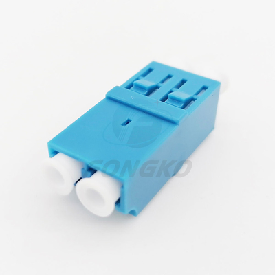 LC/UPC Unibody frente e verso Shell Optical Fiber Adapter Coupler Flangeless