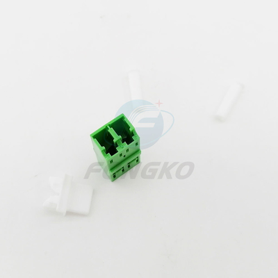 Adaptador ótico da fibra da curvatura plástica frente e verso do LC APC com metralha Flangeless do metal